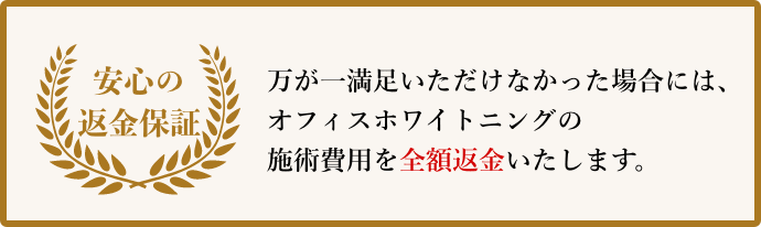 安心の返金保証